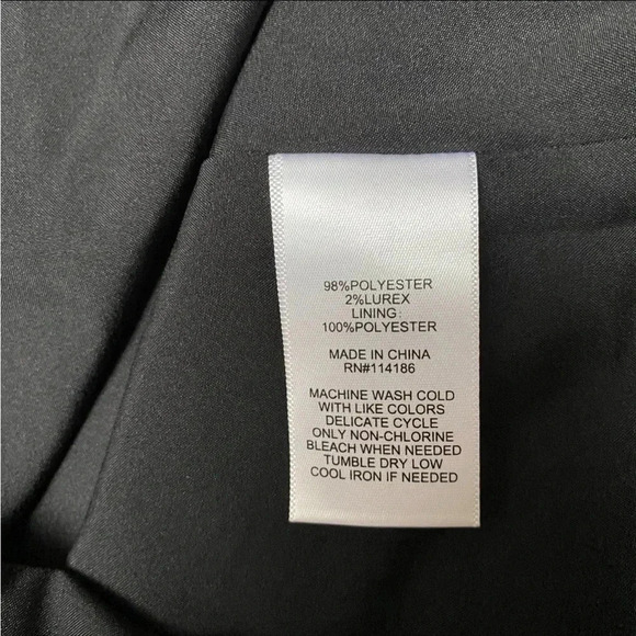 Frye & Co Floral Metallic Chiffon Boho Blouse Split Tie Neck NWT XS - Picture 13 of 13